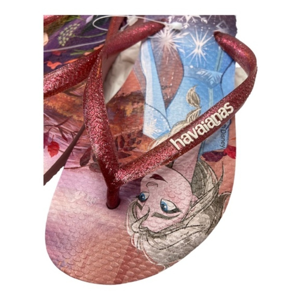 Havaianas Kid's Slim Disney Frozen Elsa & Anna Flip Flop Sandals Size 3/4 NWT - Picture 3 of 6